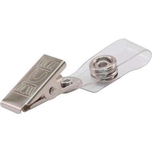 Badge Straps with Clips, 0.38" x 2.75", Clear, 25/Pack
