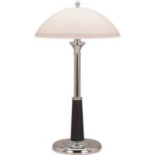 Desk Lamp, Glass Shade, 10-Watt CFL, 7-3/4"Wx7-3/4"Lx24"H, CE