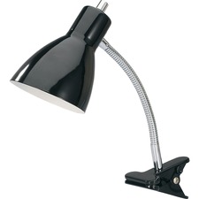 Desk Lamp, Gooseneck, LED, 10-Watt, 3"Wx4-1/2"Lx15-1/2"H, BK