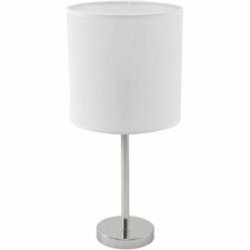 Table Lamp, LED Bulb, 10"Wx10"Lx22"H, Silver/White