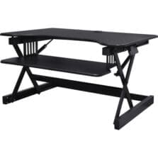 Desk Riser, Sit-Stand, 40 lb. capacity, 34-1/2"x27"x9", BK