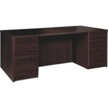 Double-pedestal Desk, F/F, B/B/F, 72"x36"x29", Espresso