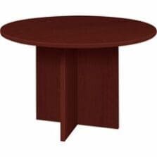 Conference Table, Round Top, 42"Dia x 1"Thick x 29"H, Mahogany