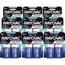 Alkaline Batteries, 9V HighEnergy Premium, 4/PK, 12PK/CT, BE/SR