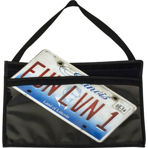 Stitched Shop Ticket Holders with 24" Hang Strap, Super Heavy-Duty, Side Load 13 x 8.5 Insert, Clear Front, Black Border