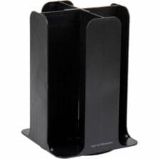 Cup/Lid Holder, 4-Compartment, Plastic, 7.75"x7.75"x11.63", BK