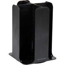 Cup/Lid Holder, 4-Compartment, Plastic, 7.75"x7.75"x11.63", BK