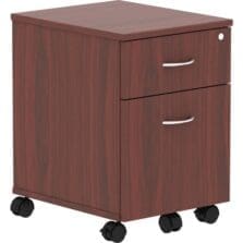 Pedestal, Mobile, B/F, 15-3/4"x19-7/8"x22-7/8", Mahogany