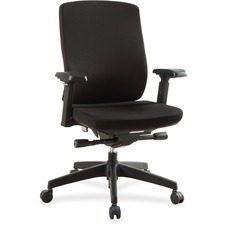 Mid-back Chair, Molded Foam Seat, 27-1/2"x26-1/2"x43", Black