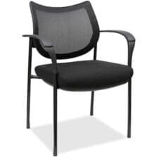 Guest Chair, w/Casters & Glides, 24-5/8"x23-7/8"x33-5/8", BK