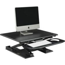 Desk Riser, Electric, 28-3/4"x35-3/4"x5-1/4"-17-1/8", Black