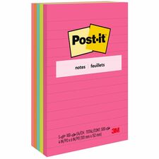 Post-it Notes, 4"x6", 100 SH/PD, 5/PK, Cape Town