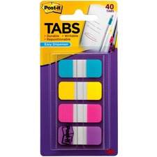 Post-it Tabs, Self-Stick, 5/8", 40/PK, Assorted Primary