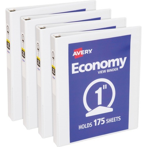 View Binder, 1" Round Rings, Economy, 11"x8-1/2", 4/BD, WE