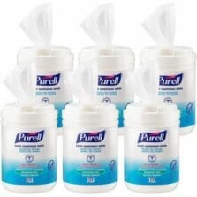 Hand Sanitizing Wipes, 6"x7", 175 Wipes/Canister, 6/CT, White