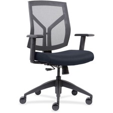 Mid-back Chair, Mesh Back, 26.5"x25.3"x41.5-45", DBE Fabric