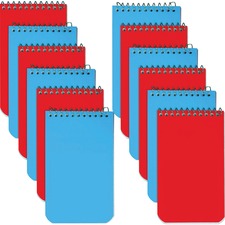 Memo Notebooks, Narrow Ruled, 60 Shts, 3"x5", 12/BX, AST