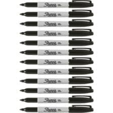 Permanent Marker, Sharpie, Fine Point, 1 DZ, Black