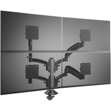 Monitor Mount, Quad, 20" Range, Black