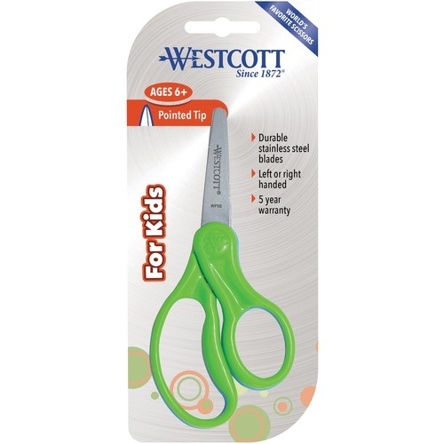 Scissors, Point Tip, 2-1/4"Wx5"Lx1/4"H, 30/PK, Assorted