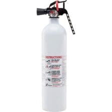 Kitchen Fire Extinguisher, w/Metal Valve, 2.5lbs, White