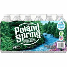 Spring Water, Bottled, Poland Springs, 0.5 Liter, 24/CT