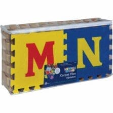 Alphabet Carpet Tile, Wonderfoam, 12"Wx12"H, 1 ST, Assorted