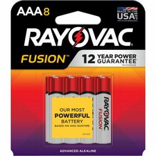 Batteries, AAA, Alkaline, Fusion, 8/PK, Red/Silver