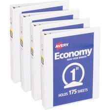 View Binder, 1" Round Rings, Economy, 5-1/2"x8-1/2", 4/BD, WE