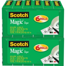 Magic Tape, 1" Core, 3/4"x1296", 12/BD, Transparent