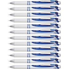Gel Pen, Retractable/Refillable, Needle Tip, 0.5mm, 1 DZ, BE Ink