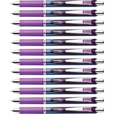 Gel Pen, Retractable/Refillable, Metal Tip, 0.7mm, 1 DZ, VT Ink