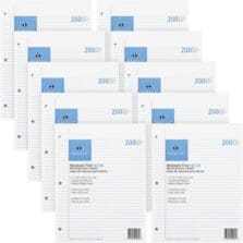Filler Paper, 3-HP, College Ruled, 11"x8-1/2", 2000/BD, White