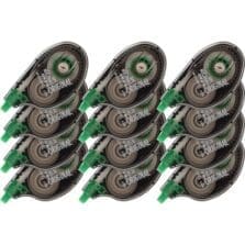 Correction Tape, Single Line, Nonrefillable, 1/6"x394", 12/BX, WE