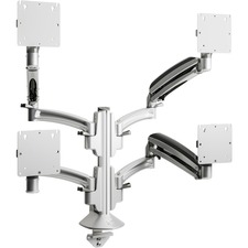Monitor Mount, Quad, 20" Range, Silver