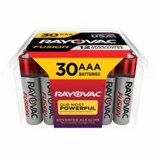 Batteries, AAA, Alkaline, Fusion, 30/PK, Red/Silver