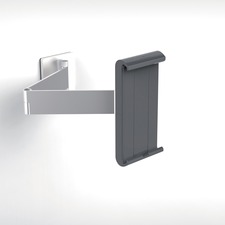 Tablet Holder, Wall, 3-3/4"Wx10-5/8"Dx2-1/2"H, Silver