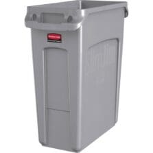 Recycling Container, Plastic, Venting, 16 Gal, Gray