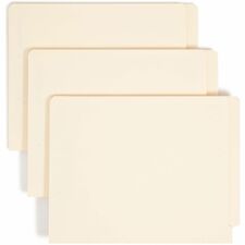 Fastener Folder, End Tab, Straight Cut, Ltr, 5/BX, 50BX/CT, MLA