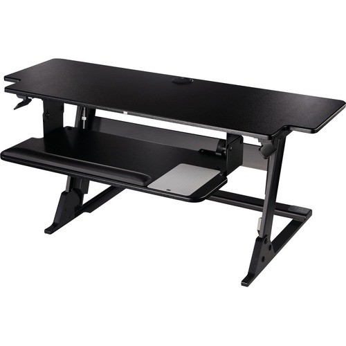 StandingDesk, HeightAdjst, Wrist&MousePad, 42"x23.2"x6.2-20", BK