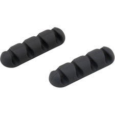 Cable Clip, Multi-Channel, 4-/5"Wx2-3/5"Lx2/5"H, 2/PK, Black