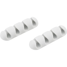 Cable Clip, Multi-Channel, 4-/5"Wx2-3/5"Lx2/5"H, 2/PK, White