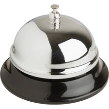 Call Bell, 2-3/4" High, 3-3/8" Base, Chrome/Black