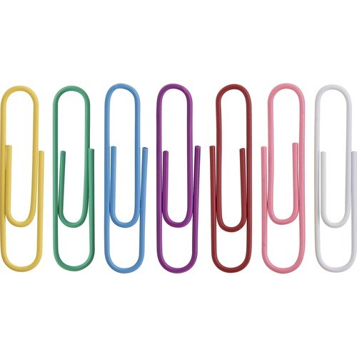 Paper Clips, .045 Gauge, Vinyl Coated, Jumbo, 250/Box, AST
