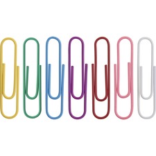 Paper Clips, .045 Gauge, Vinyl Coated, Jumbo, 250/Box, AST