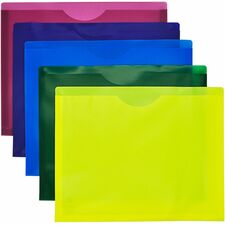 File Folder, Poly, Letter, 10/PK, Assorted