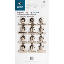 Magnetic Clips, Display Pack, Sz 2, 2-1/4"W, 1/2"Cap, 12/BX, SR