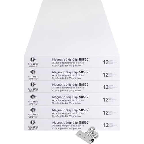MagneticClips, DisplayPK, Sz 2, 2-1/4"W, 1/2"Cap, 12/BX, 6BX/BD, SR