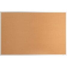 Cork Board, 1/2" Thick, 2'x1-1/2', Aluminum Frame