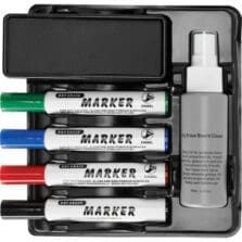 Marker/Eraser Caddy, w/Mounting Tape, 8"x7"x2-13/16", Black